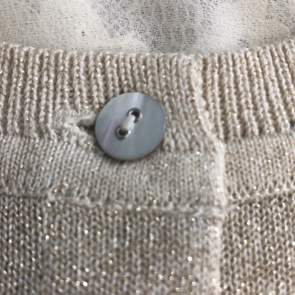 Anthropologie Knitted & Knotted Gold Lace Back Cardigan Large - Picture 12 of 12